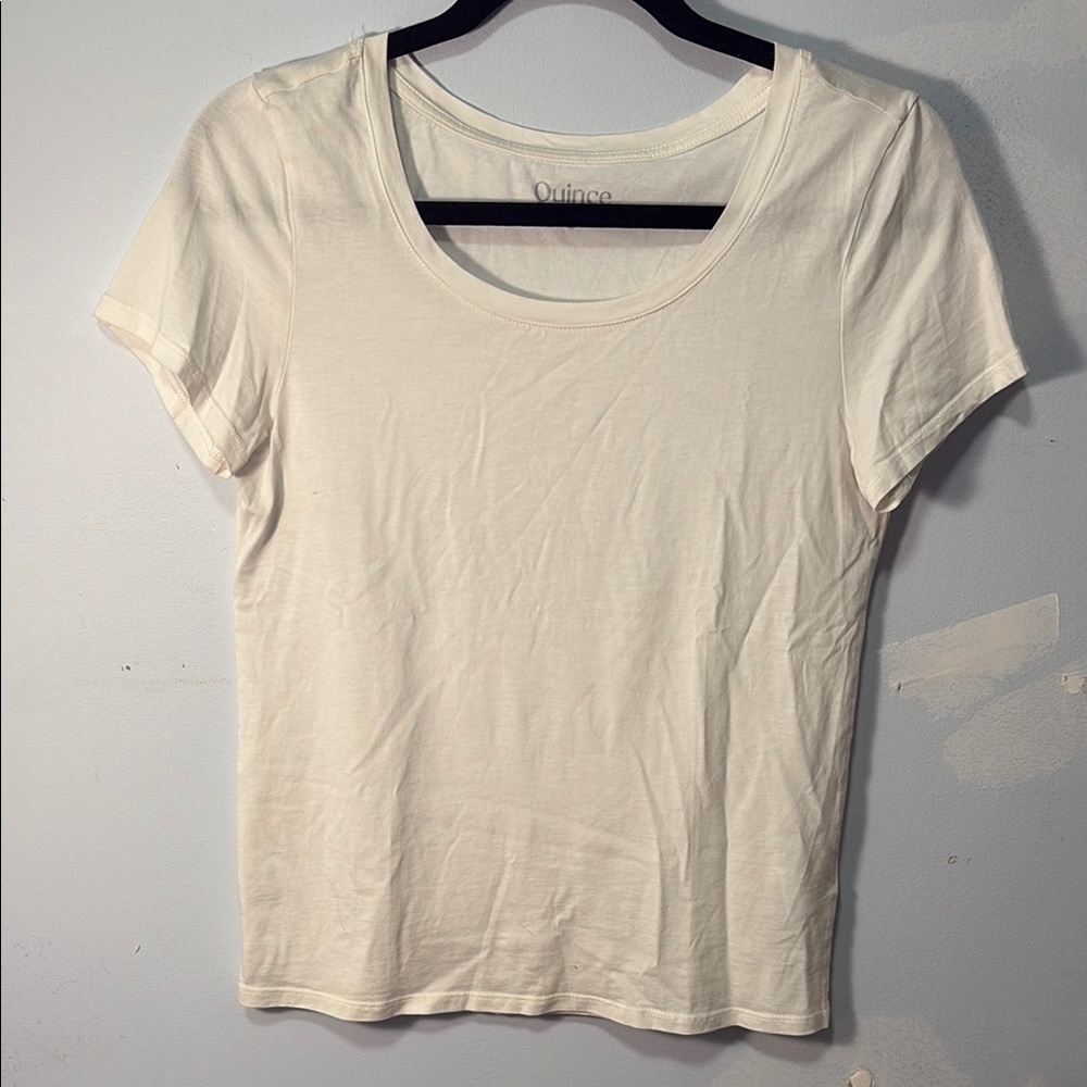 Quince Women's Short Sleeve White Tee